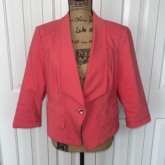 White House Black Market Jackets & Blazers - WHBM Coral 3/4 Sleeve Blazer